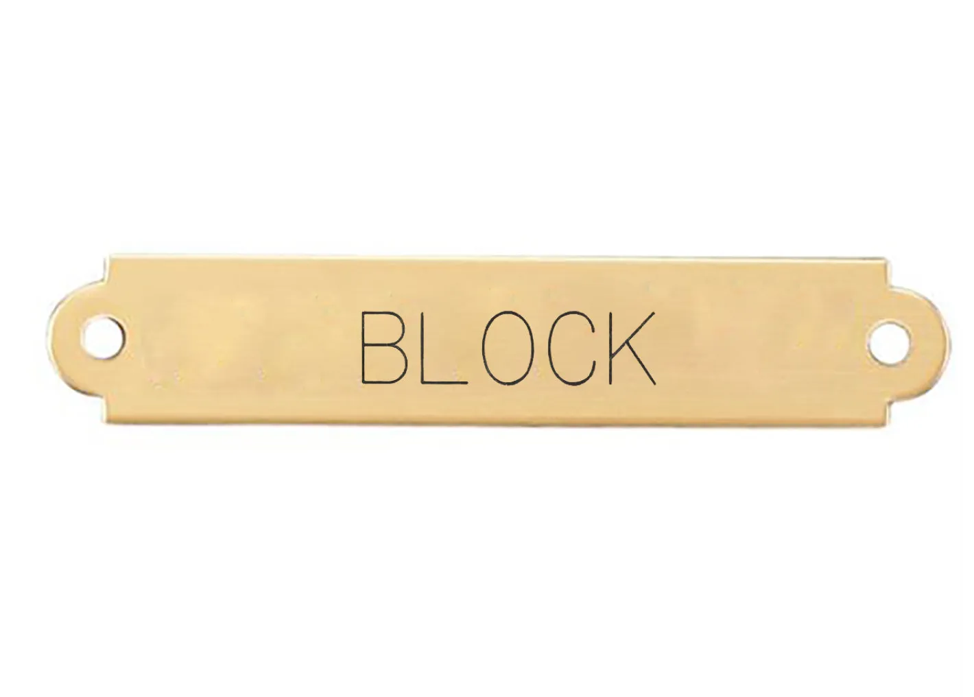 DOVER DROPSHIP 2" Fancy Saddle Nameplate