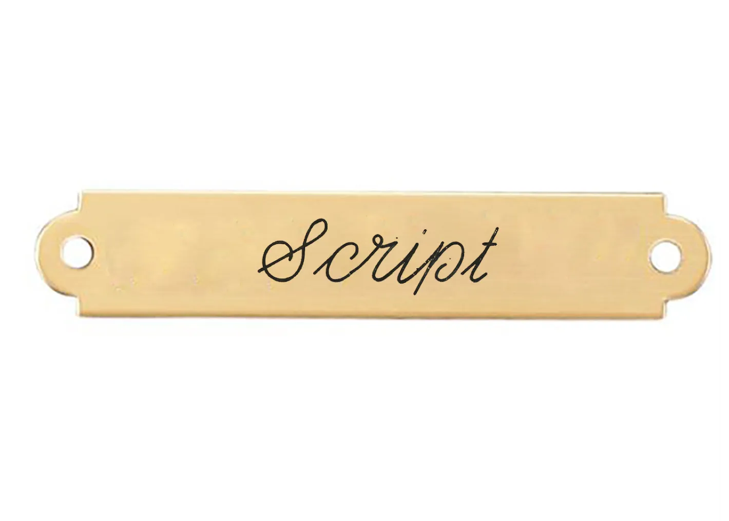 DOVER DROPSHIP 2" Fancy Saddle Nameplate