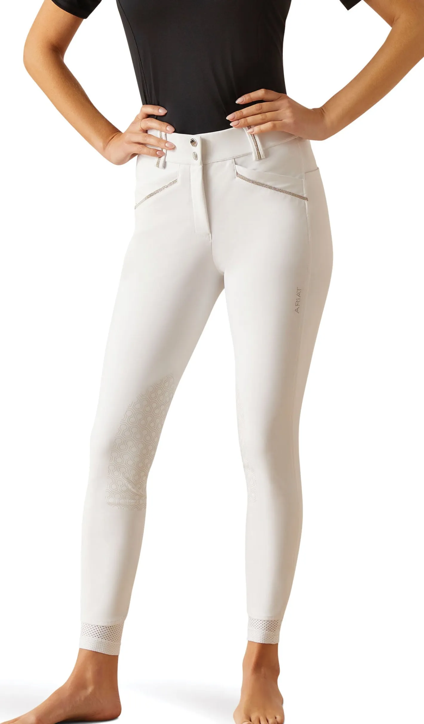 ARIAT-APPAREL Ariat® Ladies’ Tri Factor Grace Knee-Patch Breech