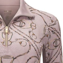 ARISTA EQUESTRIAN Arista® Golden Stirrups Quarter-Zip Long Sleeve Sun Shirt