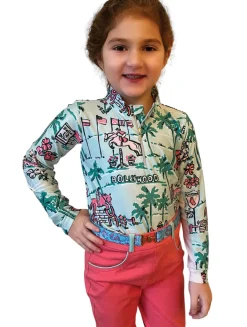 Kids BELLE AND BOW EQSTRN Belle & Bow Equestrian Children’s Long Sleeve Sun Shirt