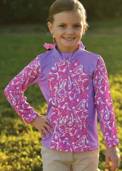 Kids BELLE AND BOW EQSTRN Belle & Bow Equestrian Girls’ Pullover Long-Sleeve Shirt