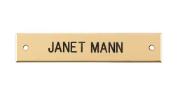 DOVER DROPSHIP Beveled Edge Saddle Nameplate