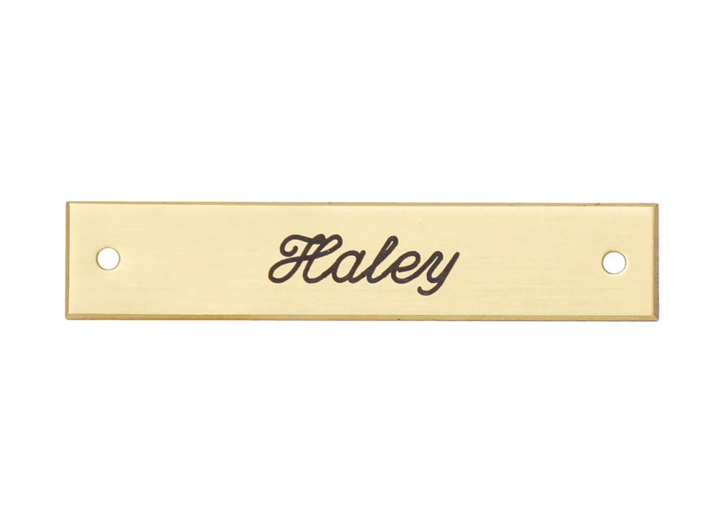 DOVER DROPSHIP Beveled Edge Saddle Nameplate