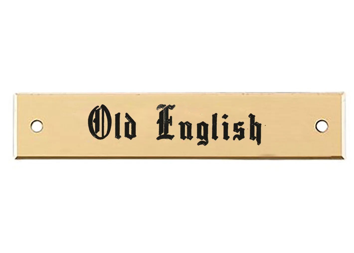 DOVER DROPSHIP Beveled Edge Saddle Nameplate