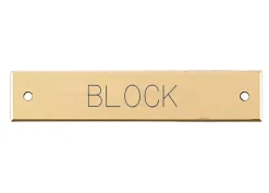 DOVER DROPSHIP Beveled Edge Saddle Nameplate