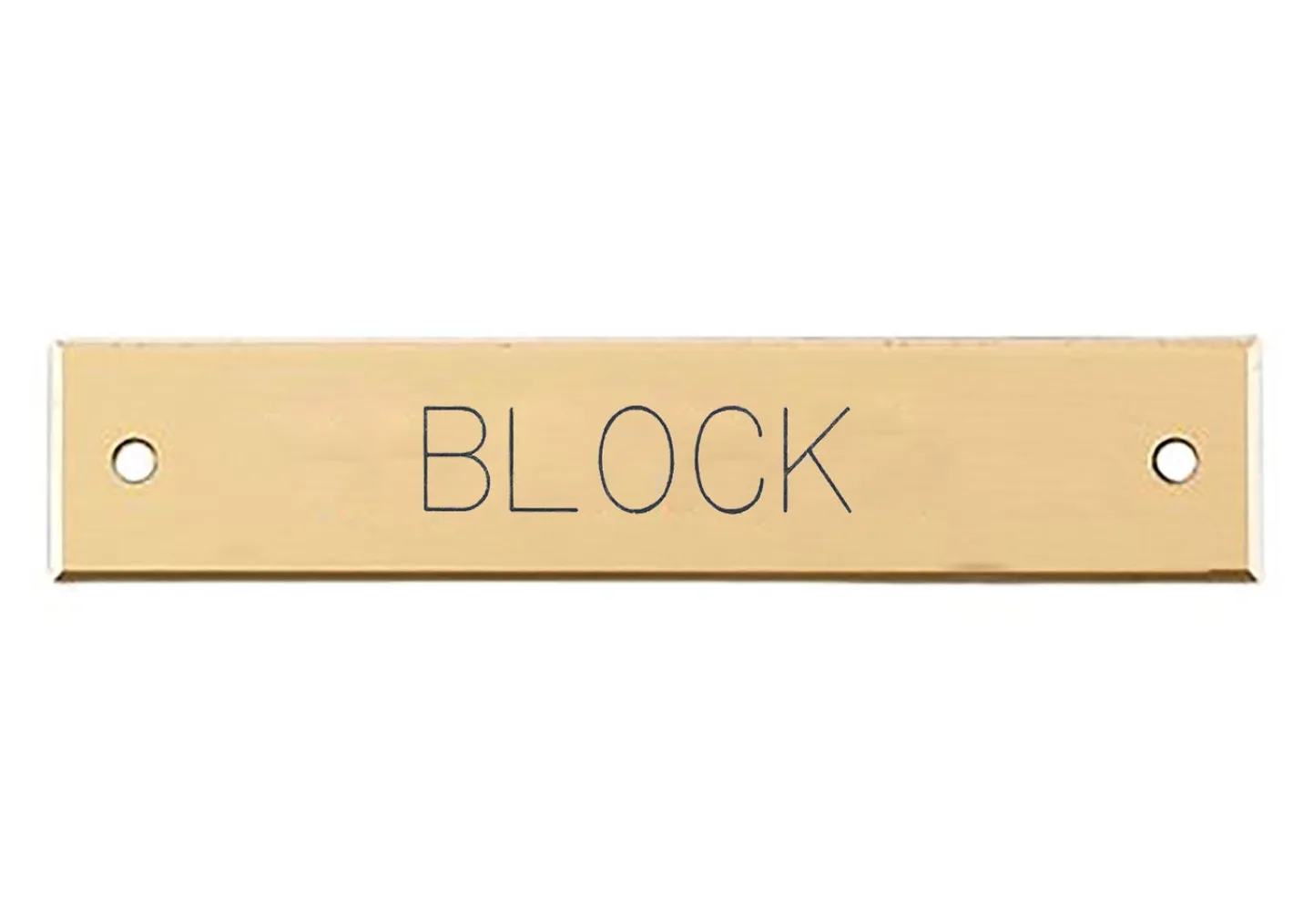 DOVER DROPSHIP Beveled Edge Saddle Nameplate