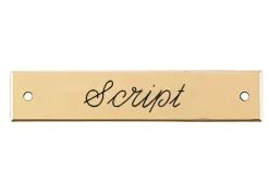 DOVER DROPSHIP Beveled Edge Saddle Nameplate