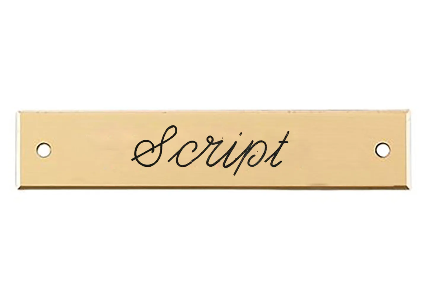DOVER DROPSHIP Beveled Edge Saddle Nameplate