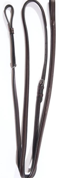 KL SELECT Black Oak Round-Raised Fancy-Stitched Standing Martingale