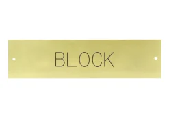 DOVER DROPSHIP Brass Halter Nameplate - 3 lines