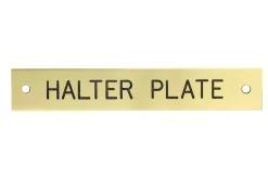 DOVER DROPSHIP Brass Halter Nameplate - 3 lines