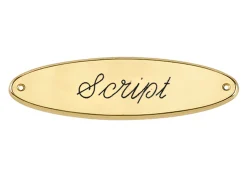 CRW Brass Raised Oval Nameplate
