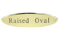 CRW Brass Raised Oval Nameplate