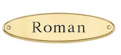 CRW Brass Raised Oval Nameplate