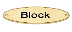 CRW Brass Raised Oval Nameplate