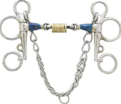 ERS Centaur® Blue Steel Double-Jointed Disc Tom Thumb Pelham Bit