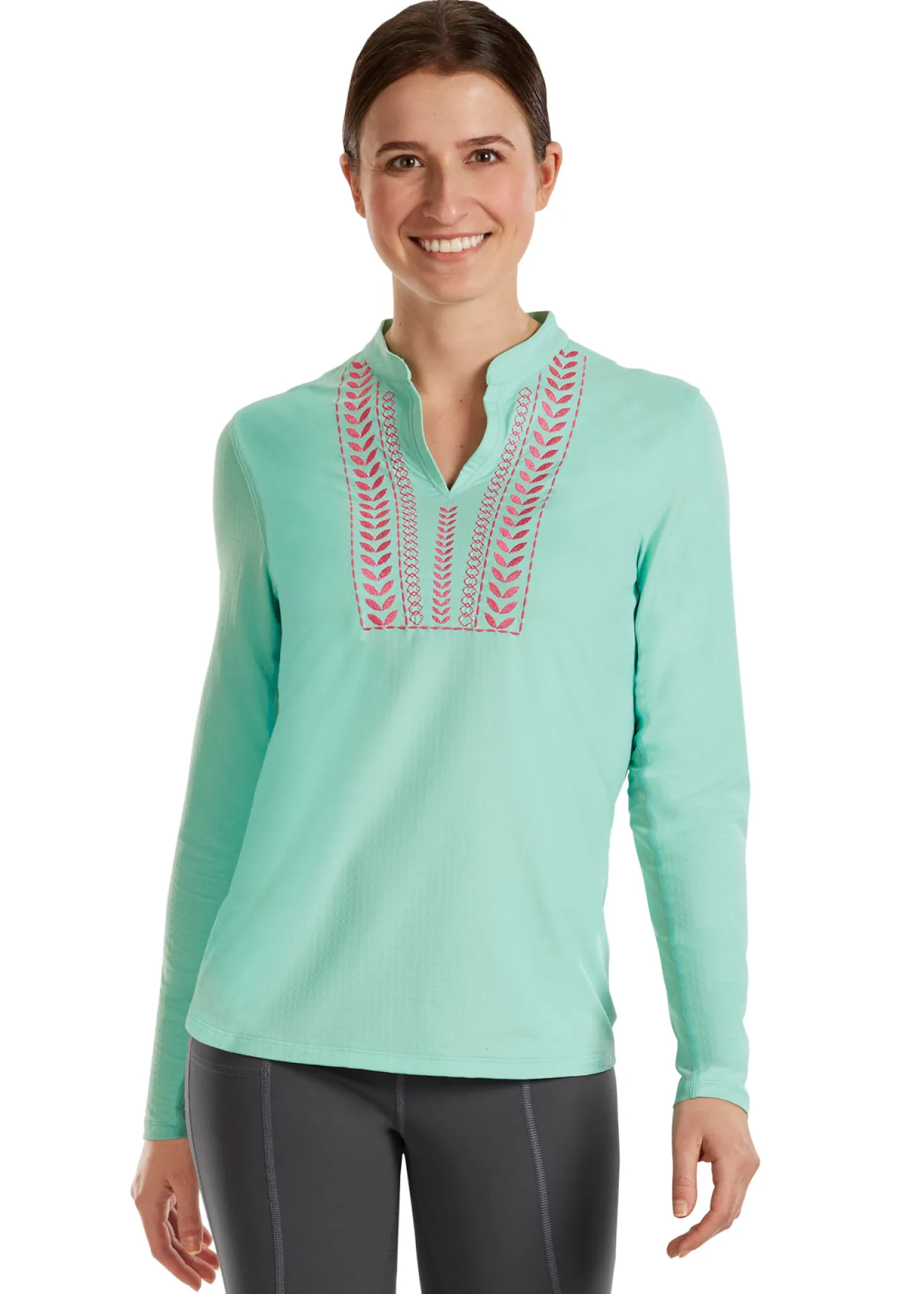 KIRSCH CoolBlast® 100 Ladies’ Notch-V Long Sleeve Top