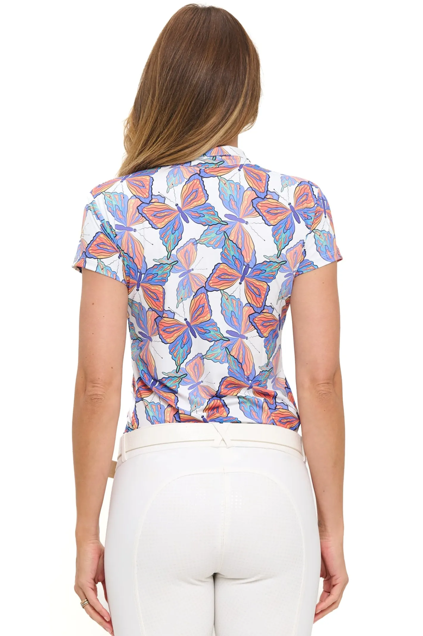 DANCING EQUESTRIAN Ladies’ Butterfly Short-Sleeve Shirt