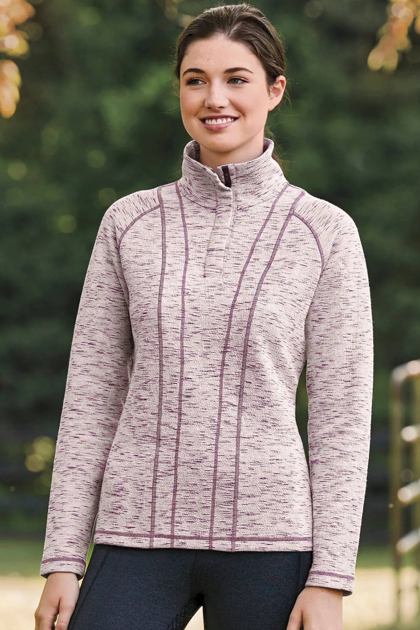 KIRSCH DS Textured Snap Neck Pullover