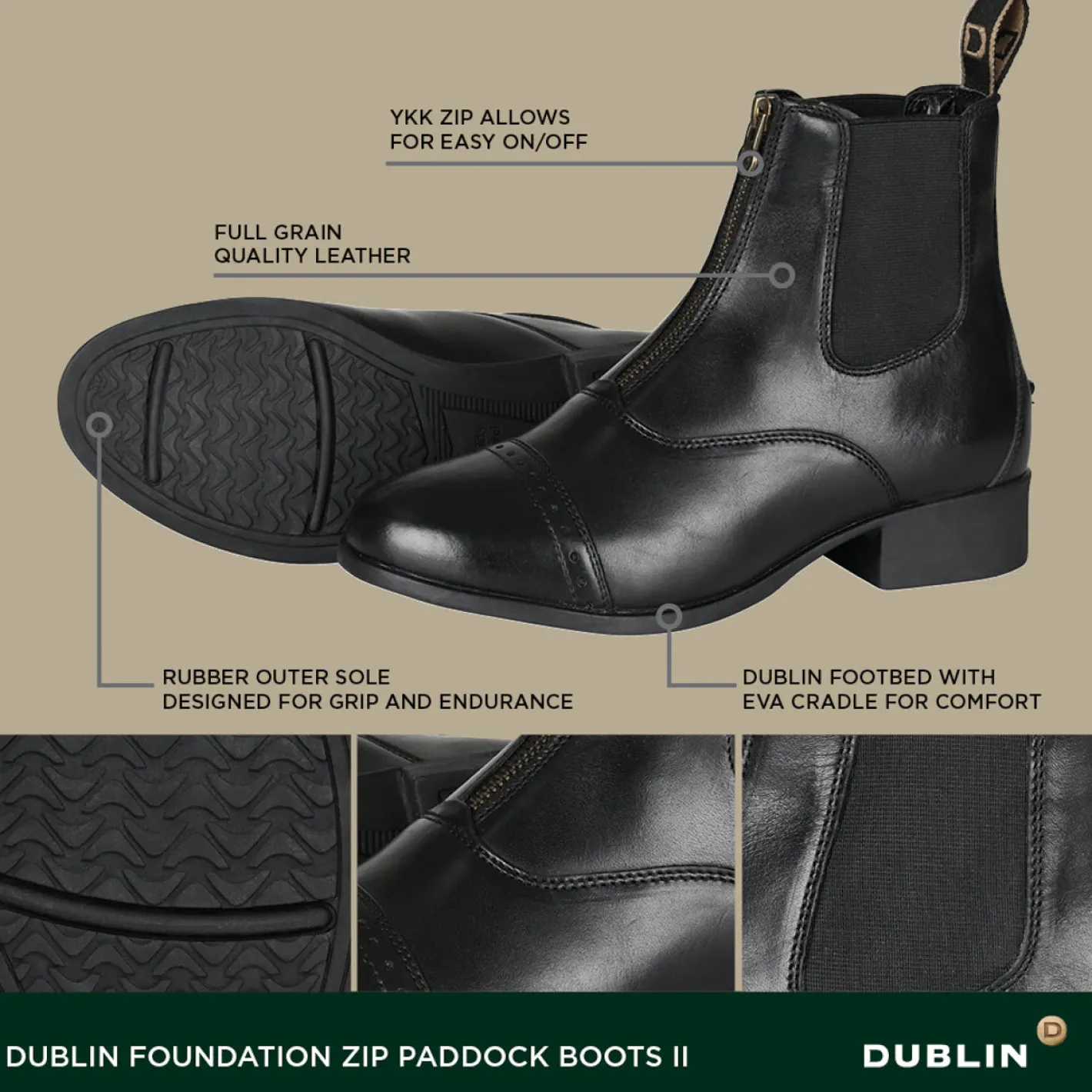 Women WEATHERBEETA Dublin® Ladies’ Foundation Zip Paddock Boots II