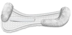 WORLD EQUSTRN BRNDS E.A. Mattes Platinum EWWA Sheepskin Dressage Correction Half Pad with Rear Trim