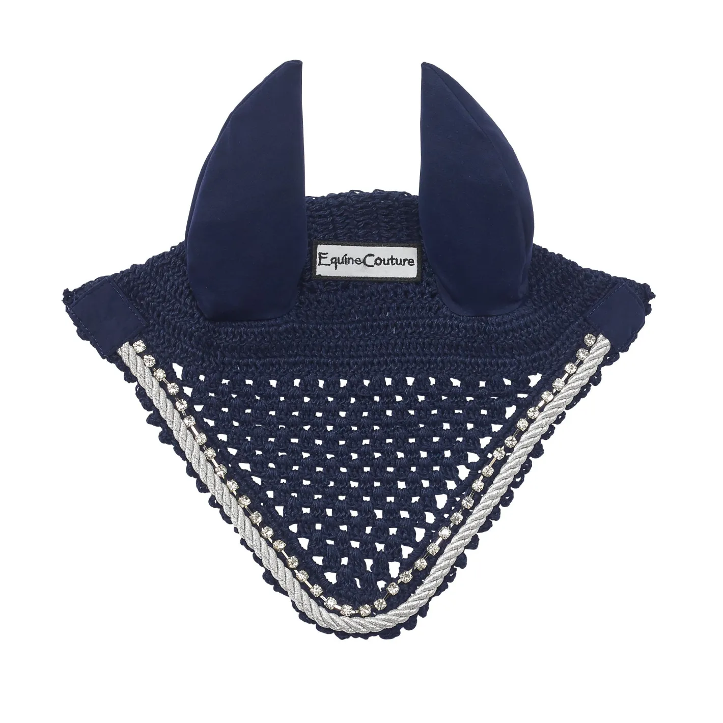 JPC EQUESTRIAN Equine Couture™ Fly Bonnet with Piping and Crystals