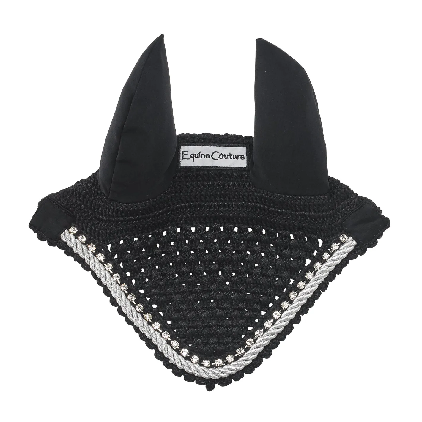 JPC EQUESTRIAN Equine Couture™ Fly Bonnet with Piping and Crystals