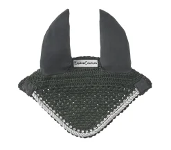 JPC EQUESTRIAN Equine Couture™ Fly Bonnet with Piping and Crystals