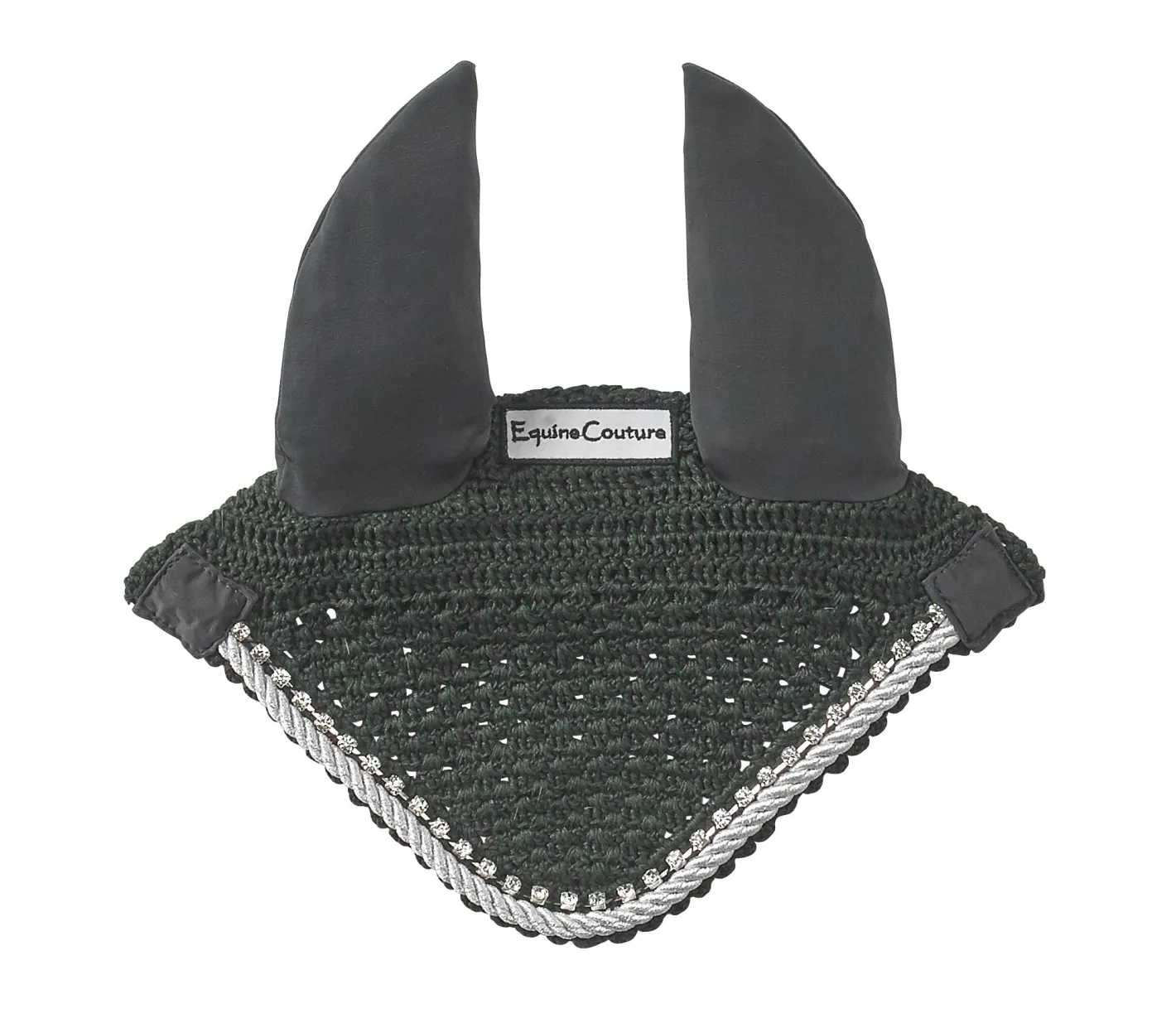JPC EQUESTRIAN Equine Couture™ Fly Bonnet with Piping and Crystals