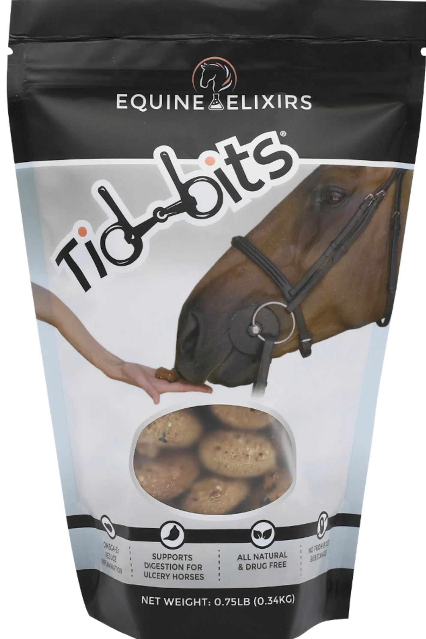 EQUINE ELIXIRS INC Equine Elixirs Tidbits® Cookies Supporting Digestion