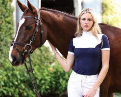 EQUISITE Genevieve Short-Sleeve Show Shirt
