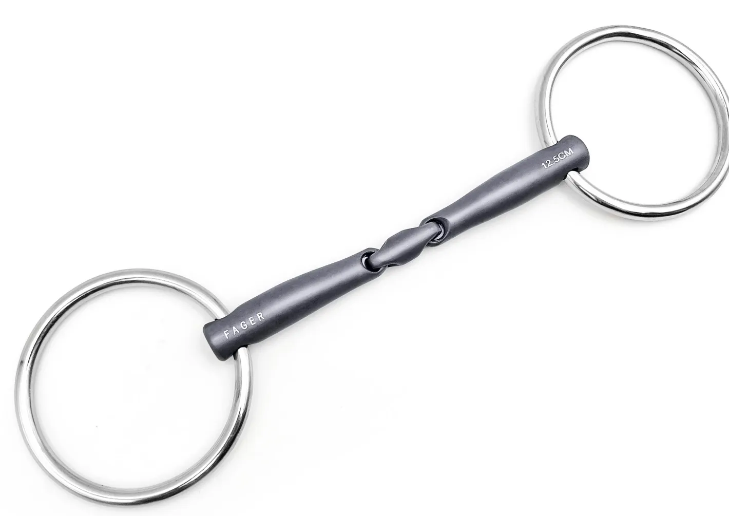 ELITE EQUESTRIAN SUP Fager Emil Titanium Loose Ring Bit, 16mm Mouth
