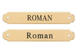 DOVER DROPSHIP Fancy Halter Nameplate - 1 or 2 lines
