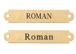 DOVER DROPSHIP Fancy Saddle Nameplate