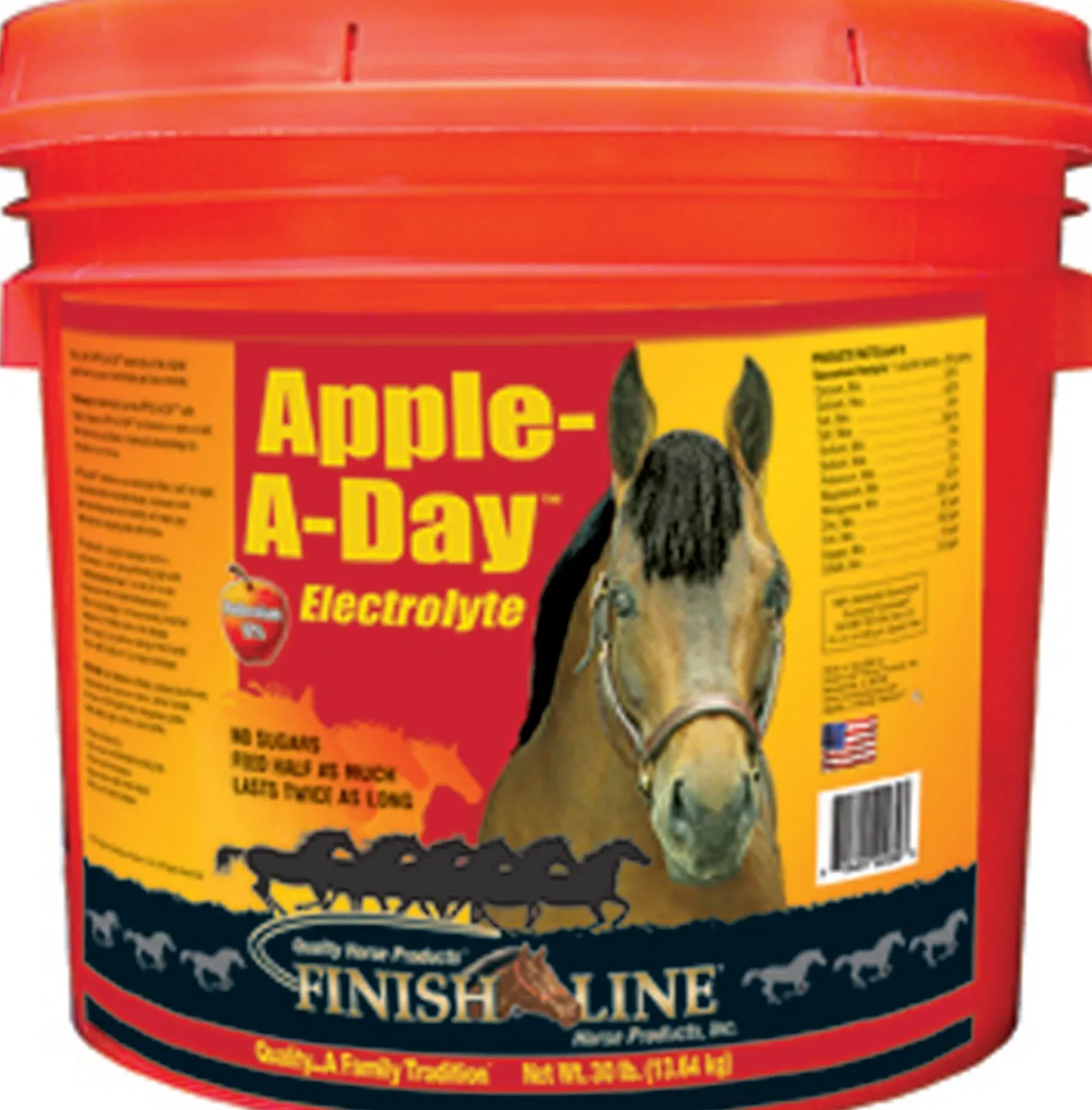 ANIMAL HEALTH INT Finish Line® Apple A Day™ Electrolyte, 30 Pounds