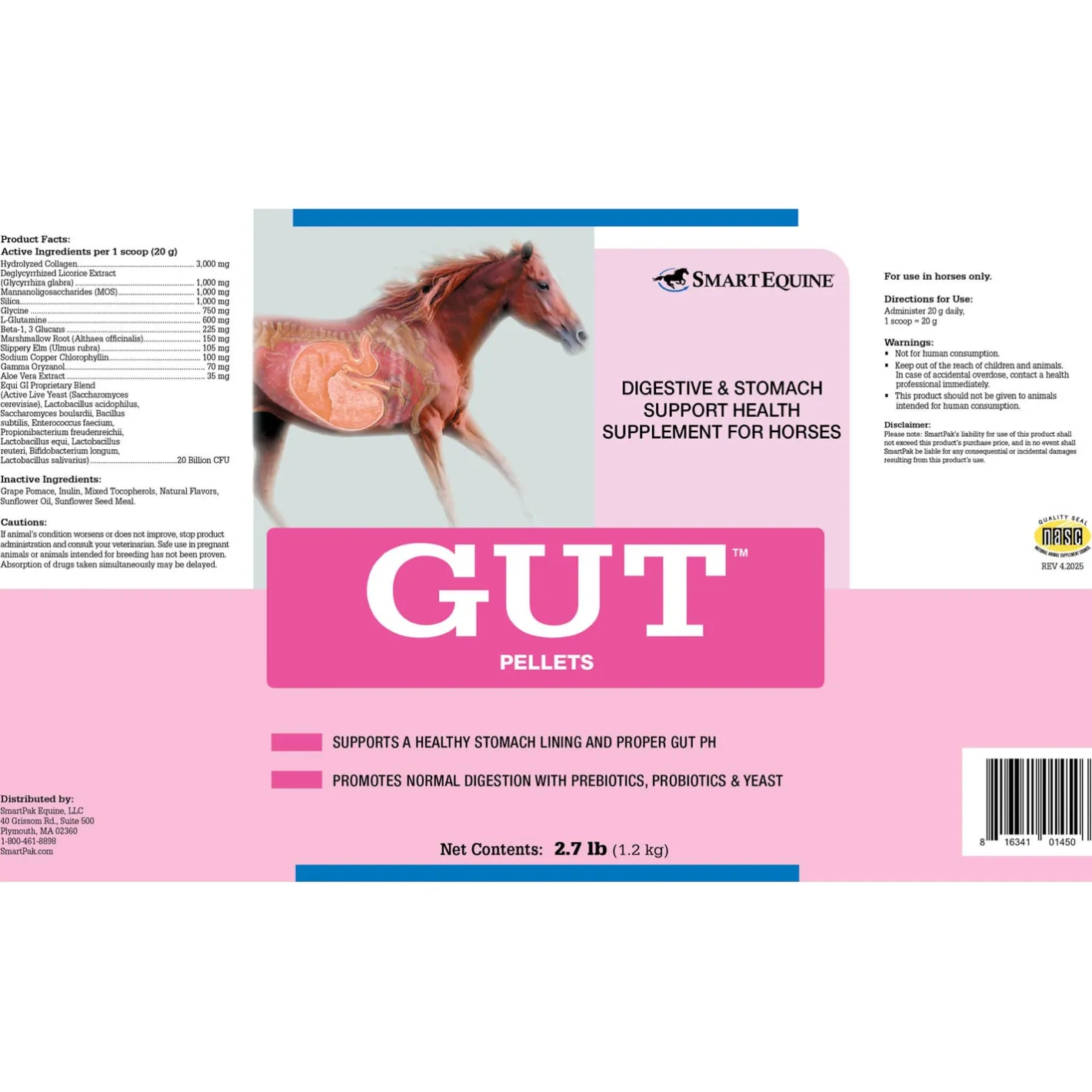 SMARTPAK GUT™ Pellets by SmartEquine™ - 2.7 lbs