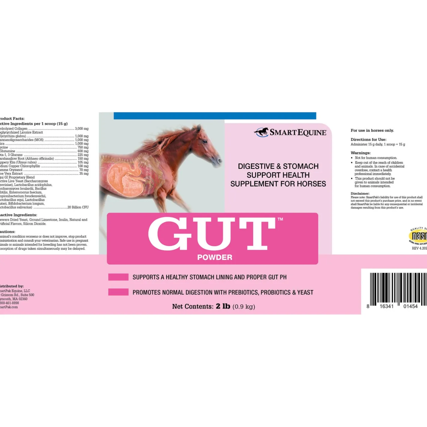 SMARTPAK GUT™ Powder by SmartEquine™ - 2 lbs