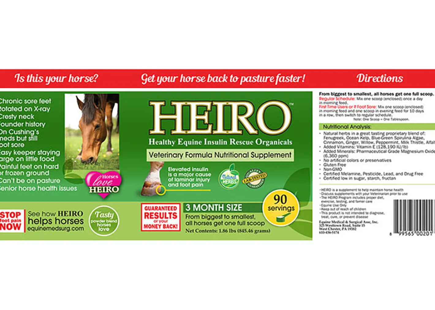 RJ MATTHEWS Heiro™ Healthy Equine Insulin Rescue Organical