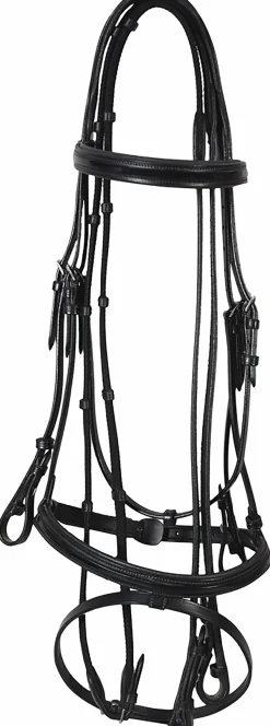 JPC EQUESTRIAN Henri de Rivel Piaffe Mono Crown Bridle with Flash Noseband & Patent Leather