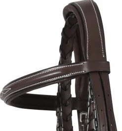 JPC EQUESTRIAN Henri de Rivel Pro Mono Crown Fancy-Stitched Padded Bridle with Laced Reins