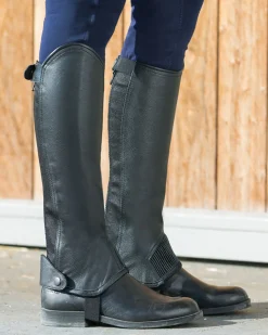 Kids EQUINAVIA Horze Kids’ Synthetic Leather Half Chaps with Elastic