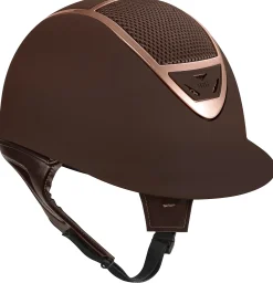 INT RIDING HELMET IRH® IR4G XLT Matte Brown Finish & Rose Gold Frame Helmet