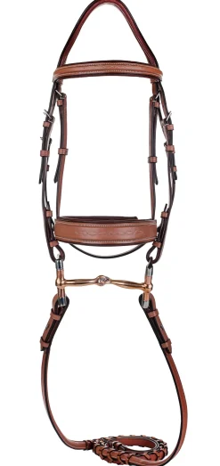 JPC EQUESTRIAN Laureate by Henri de Rivel Fancy-Stitched Bridle with Wide Caveson & Laced Reins