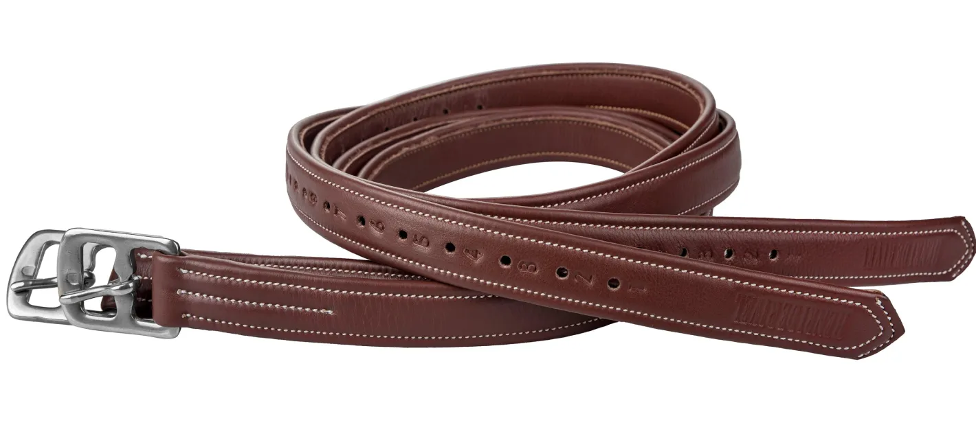JPC EQUESTRIAN Laureate by Henri de Rivel Triple-Covered Stirrup Leathers with Flat Buckles