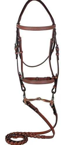 JPC EQUESTRIAN Laureate by Henri de Rivel Raised Fancy-Stitched Bridle with Laced Reins