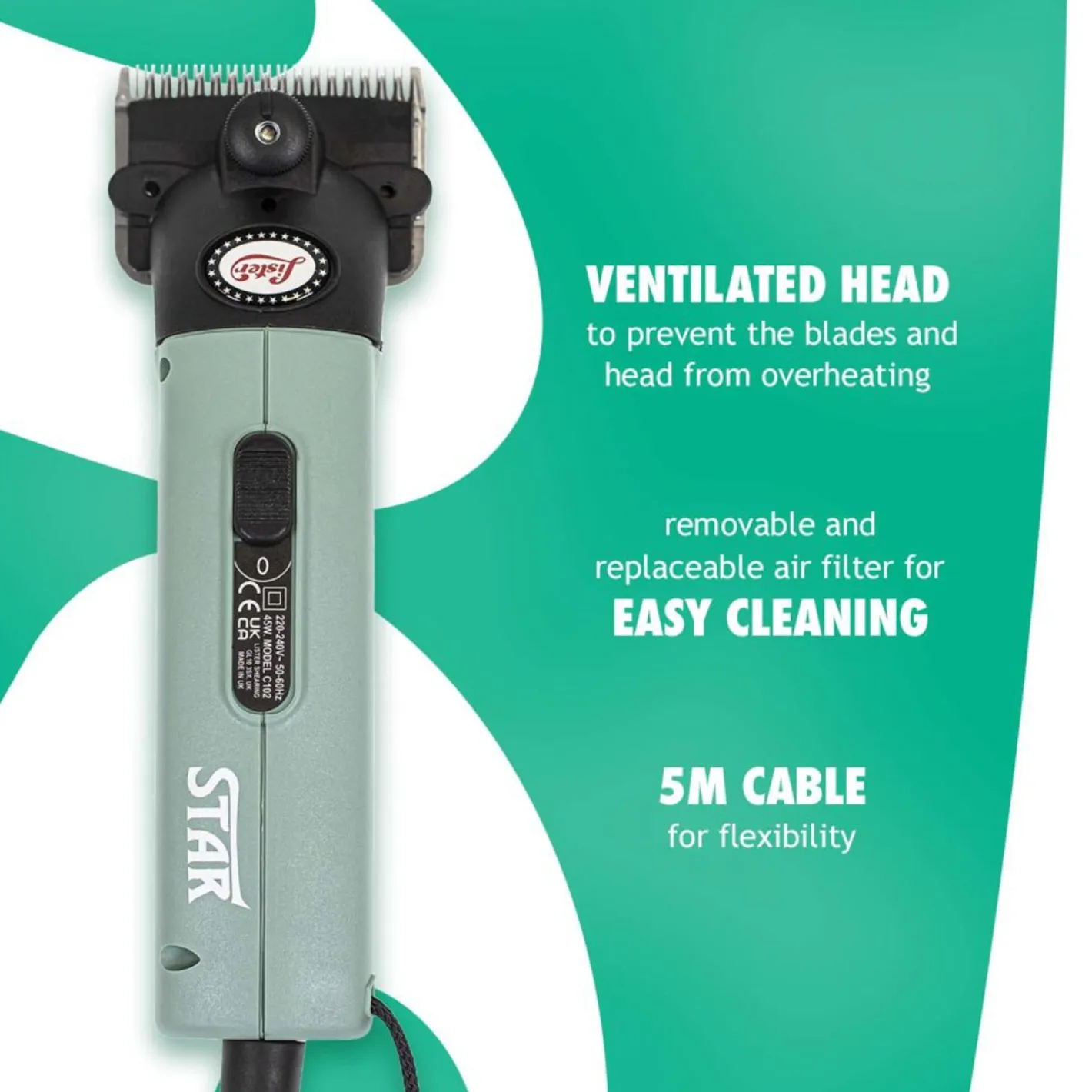 LISTER SHEARING EQUIPMENT Lister Star Clipper 1-Speed A2F/AC (Fine) Blade
