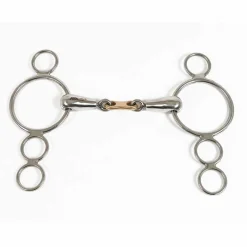 PARTRADE Metalab Double Jointed French Link Continental Gag Bit