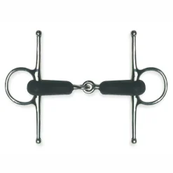 PARTRADE Metalab Jointed Rubber Full Cheek Snaffle Bit