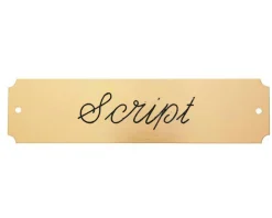 CRW Notched Brass Stall Plate - 1 or 2 lines